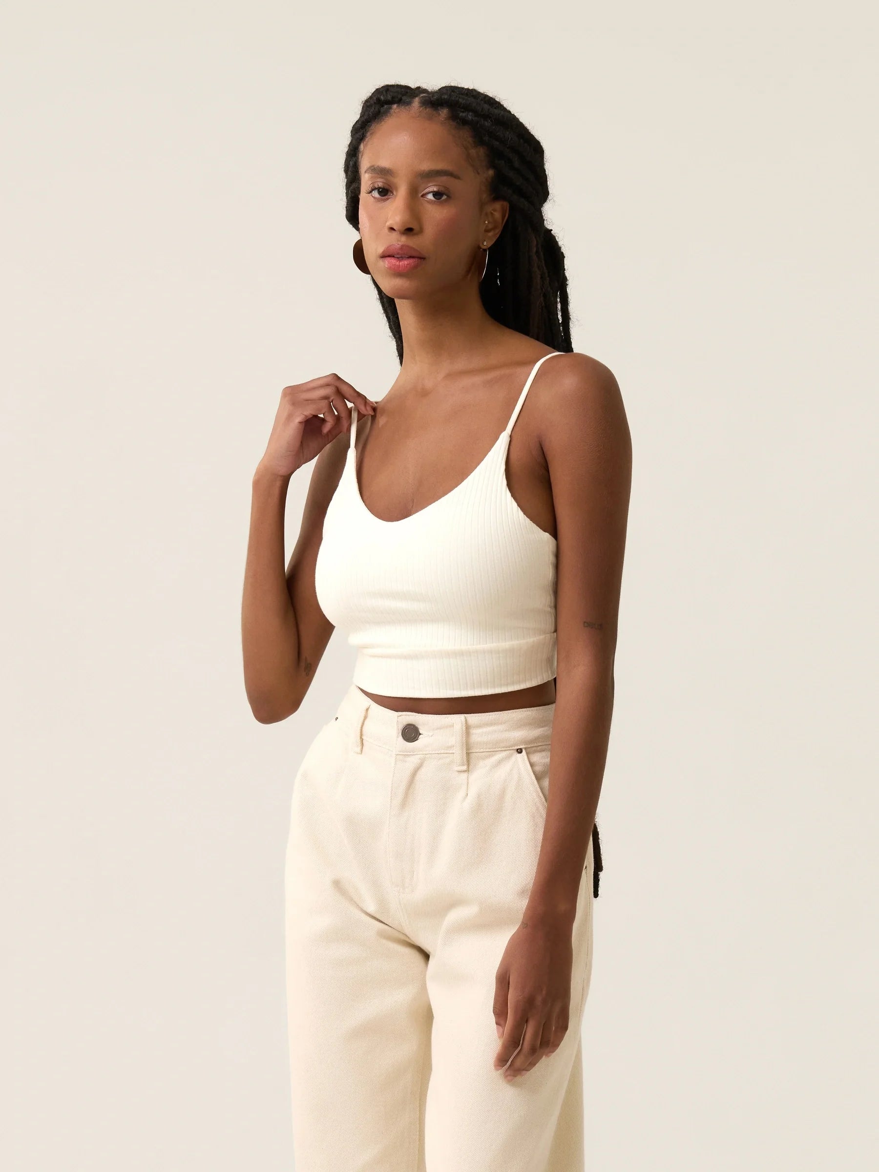 Cropped Bromélia Off White