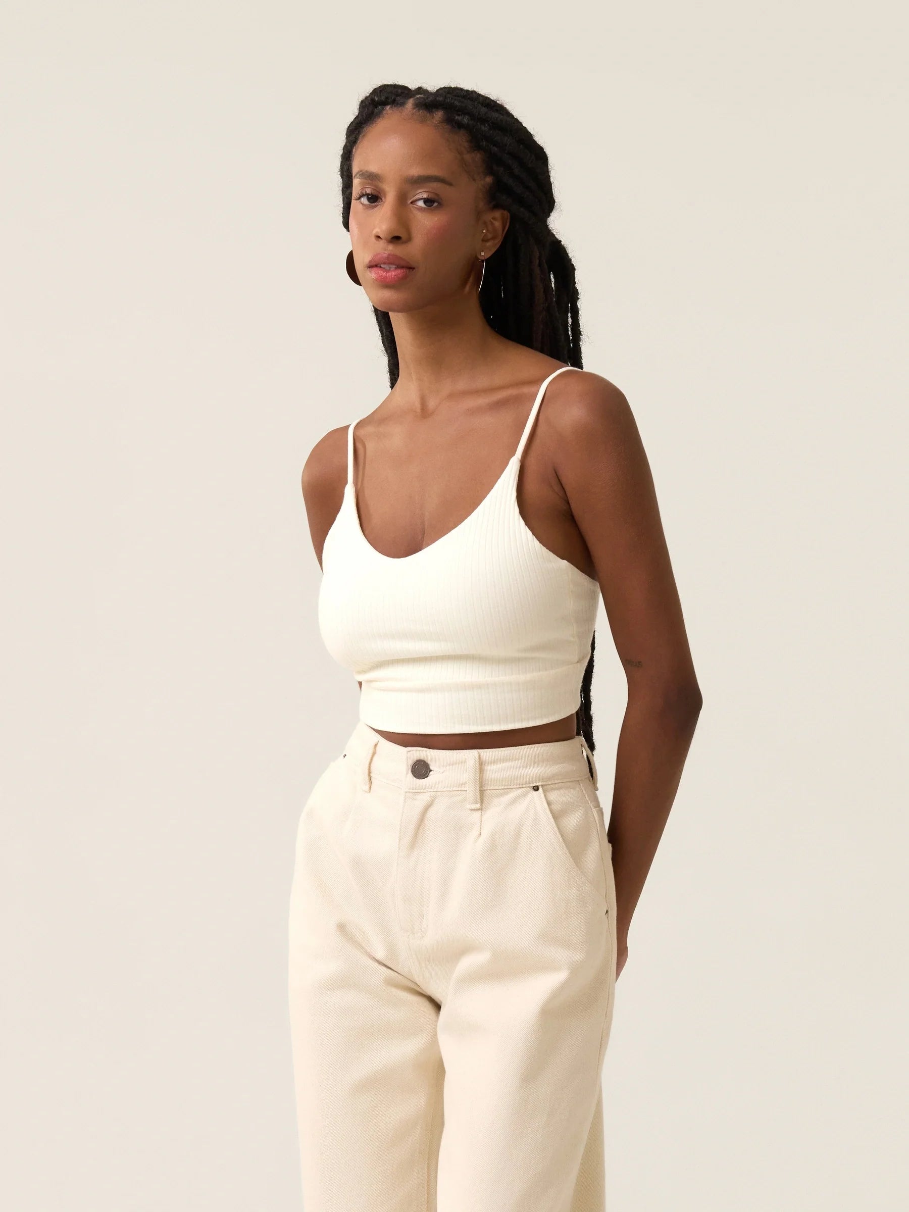 Cropped Bromélia Off White