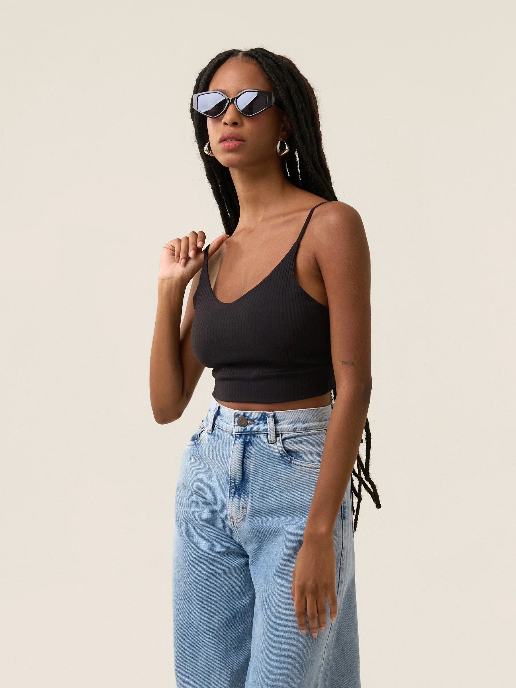 Cropped Bromélia Preto