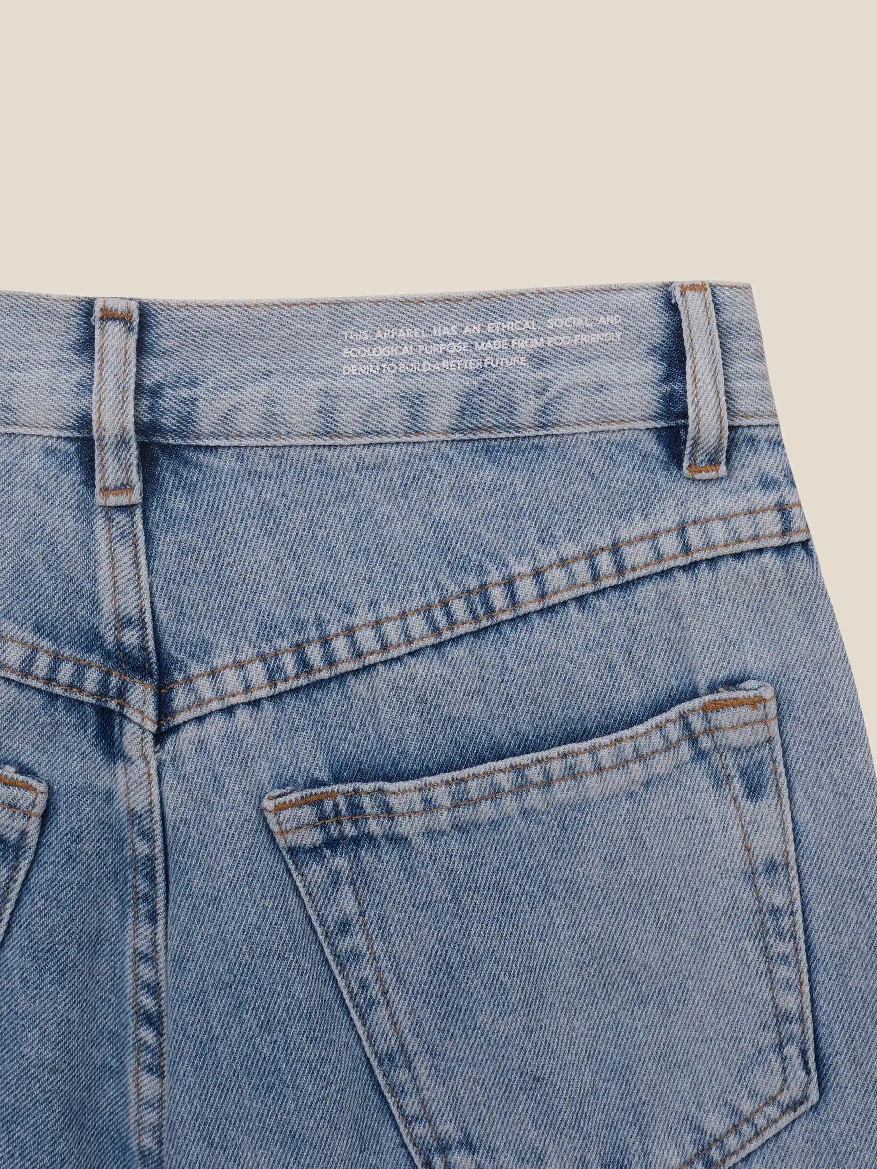 Calça Jeans Wide Leg Buriti Azul Claro