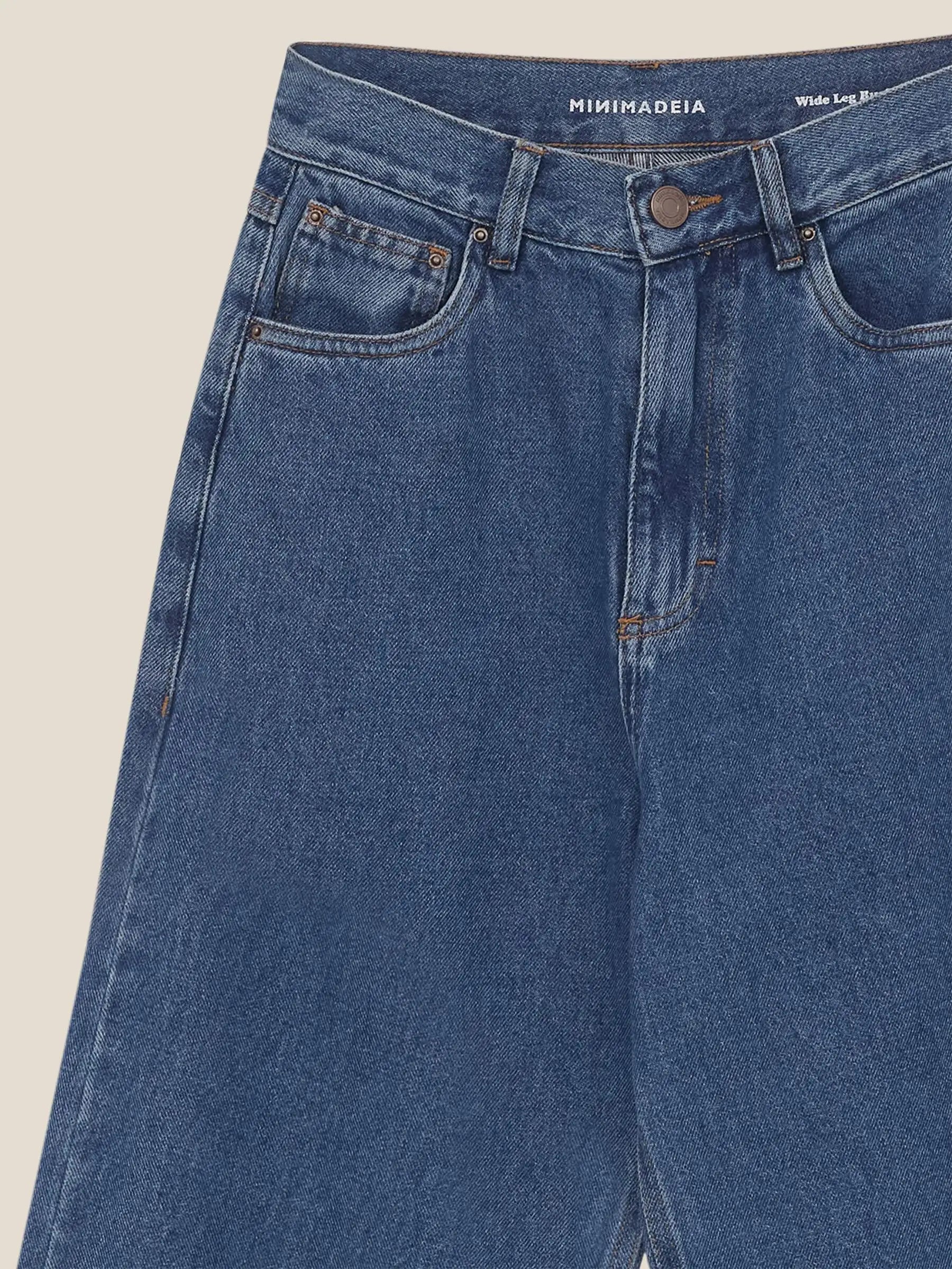 Calça Jeans Wide Leg Buriti Azul Médio