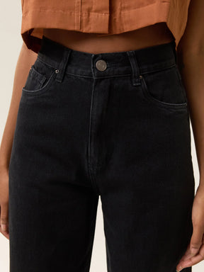 Calça Jeans Wide Leg Buriti Preta