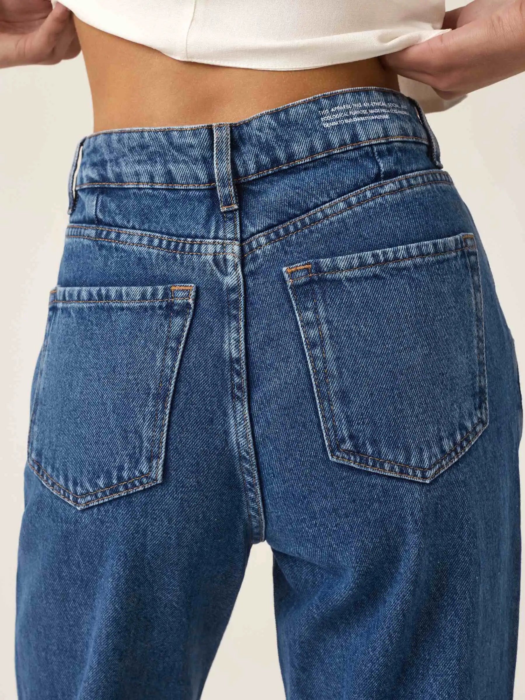 Calça Jeans Slouchy Cacau Azul Médio