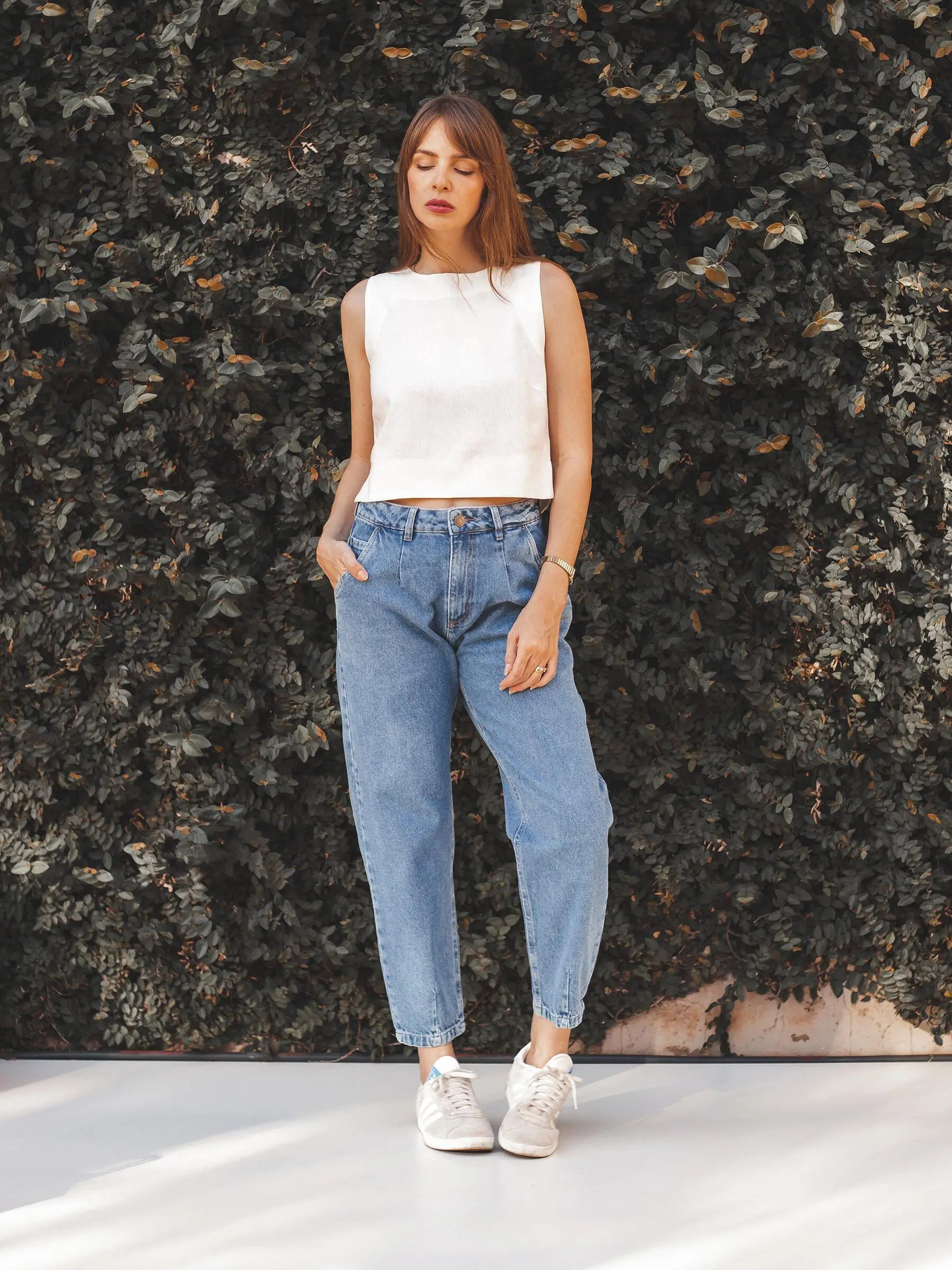 Calça Jeans Slouchy Cacau Azul Médio