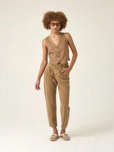 Calça Jeans Slouchy Cacau Marrom Claro