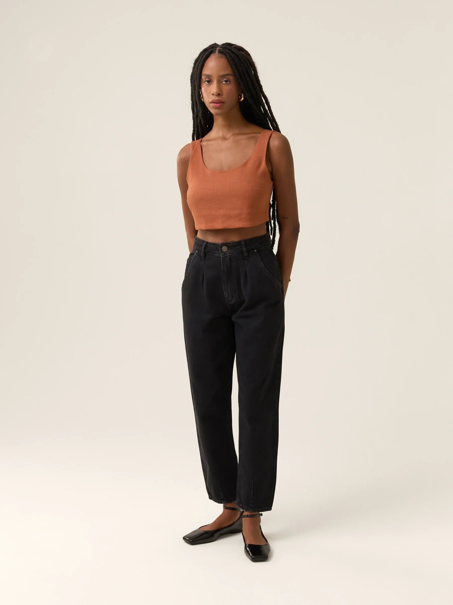 Calça Jeans Slouchy Cacau Preta