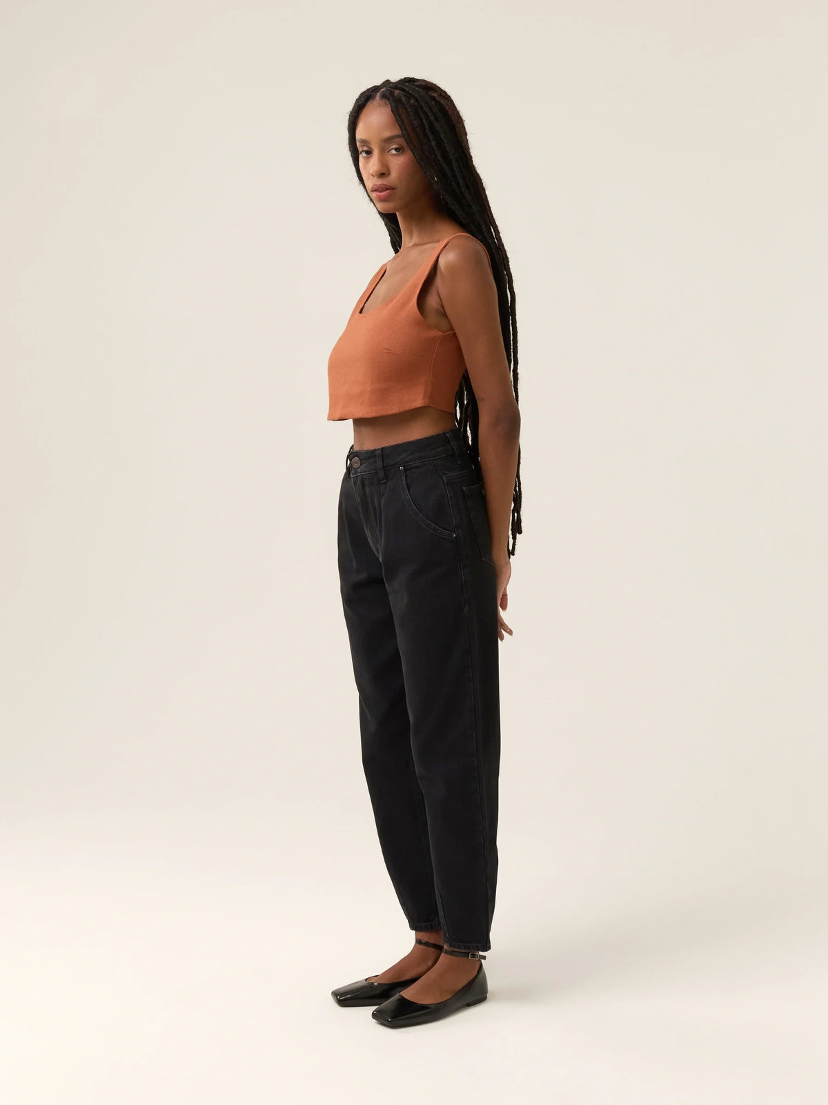 Calça Jeans Slouchy Cacau Preta