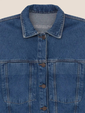 Jaqueta Jeans Oversized Andiroba Azul Médio