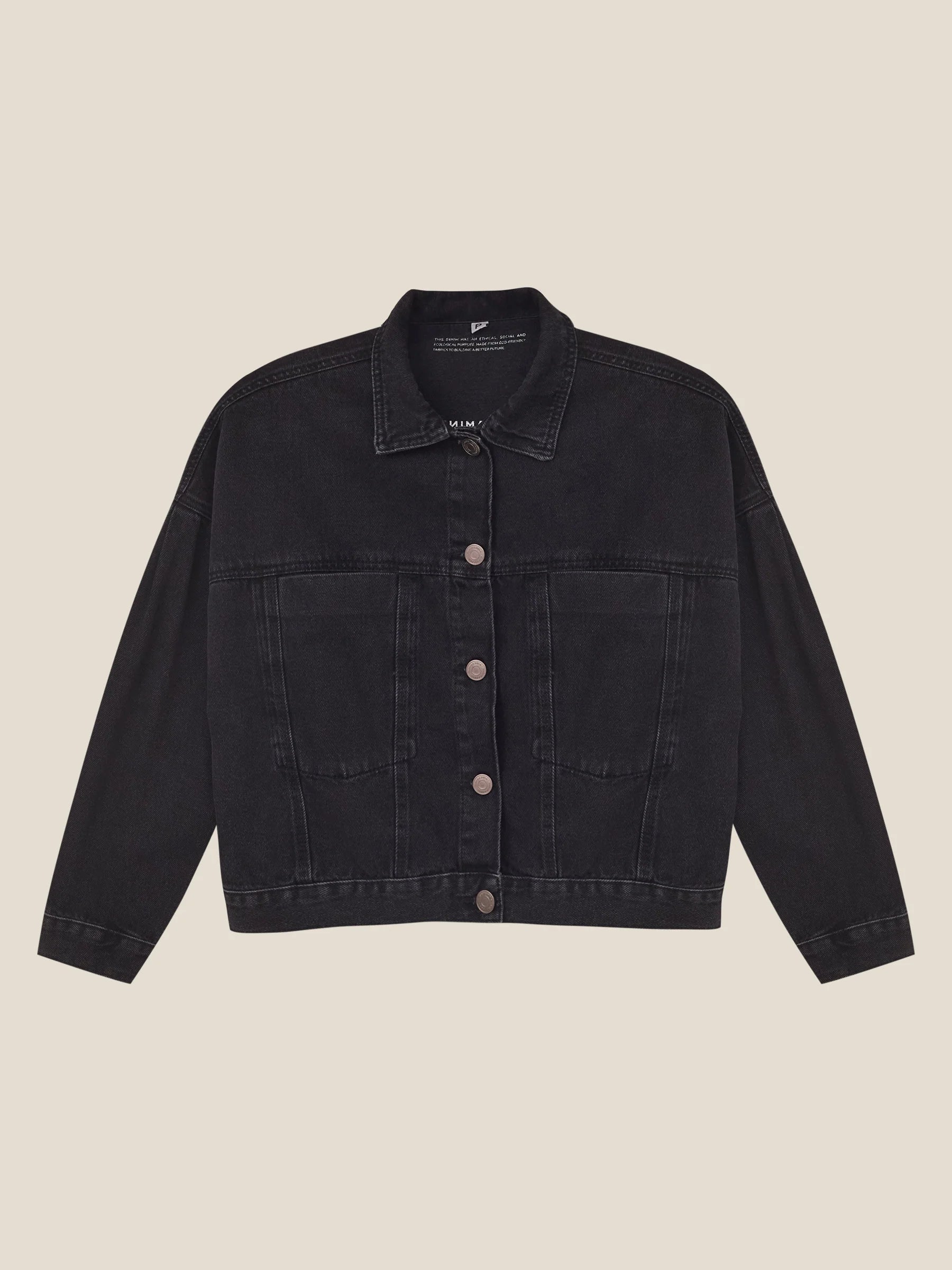 Jaqueta Jeans Oversized Andiroba Preta