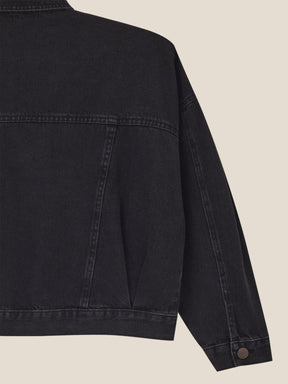 Jaqueta Jeans Oversized Andiroba Preta