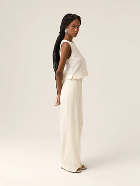 Calça Pantalona Graviola Off White + Forro