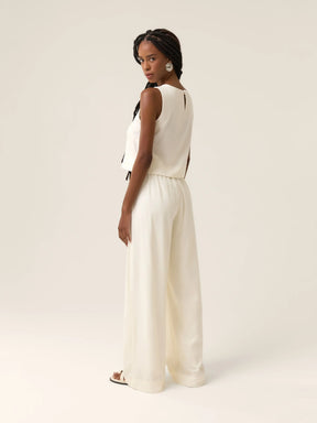 Calça Pantalona Graviola Off White + Forro