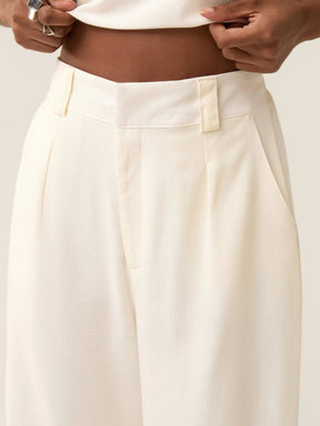 Calça Pantalona Graviola Off White + Forro