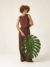 Calça Pantalona Graviola Marrom Escuro