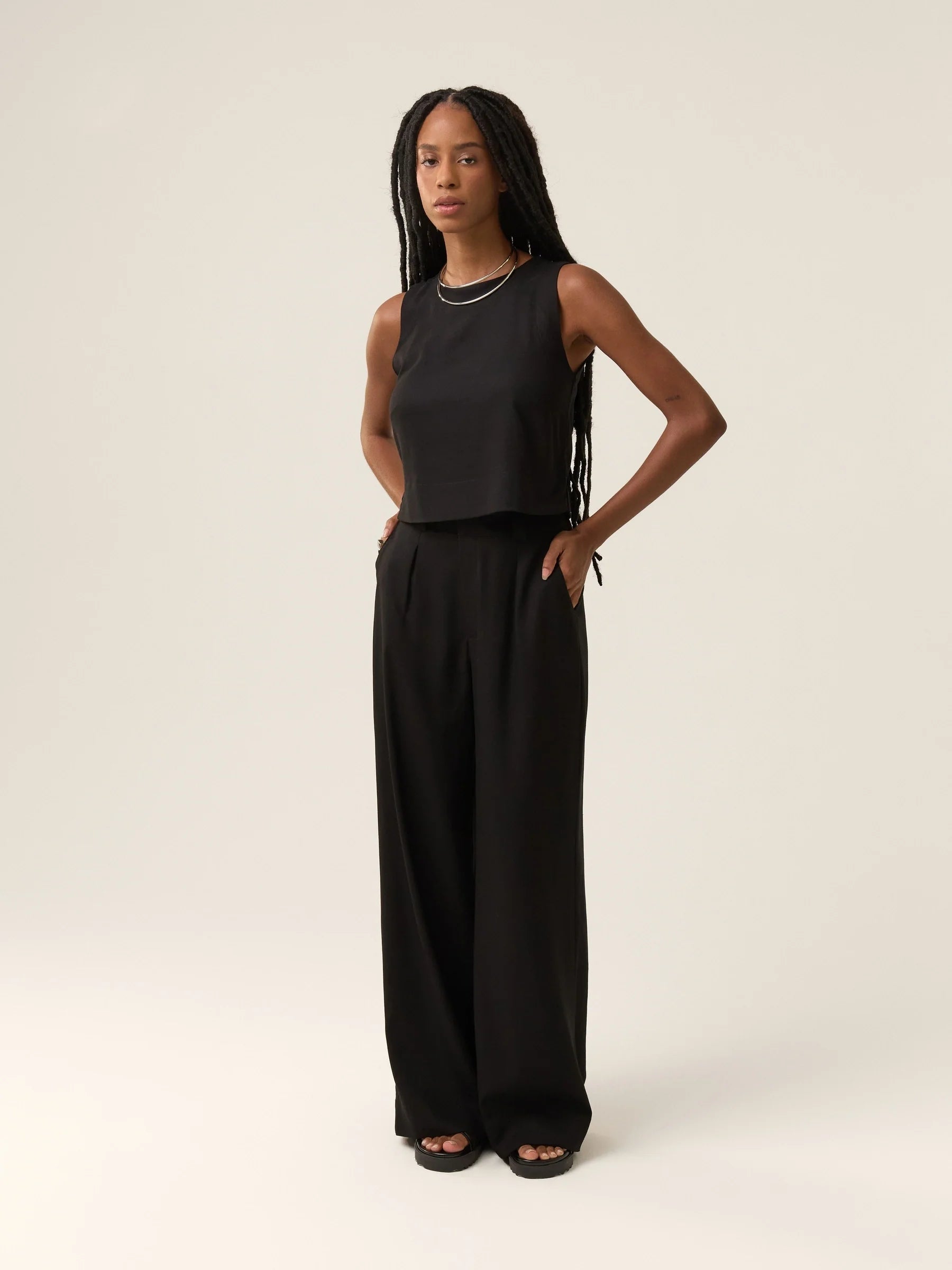 Calça Pantalona Graviola Preta