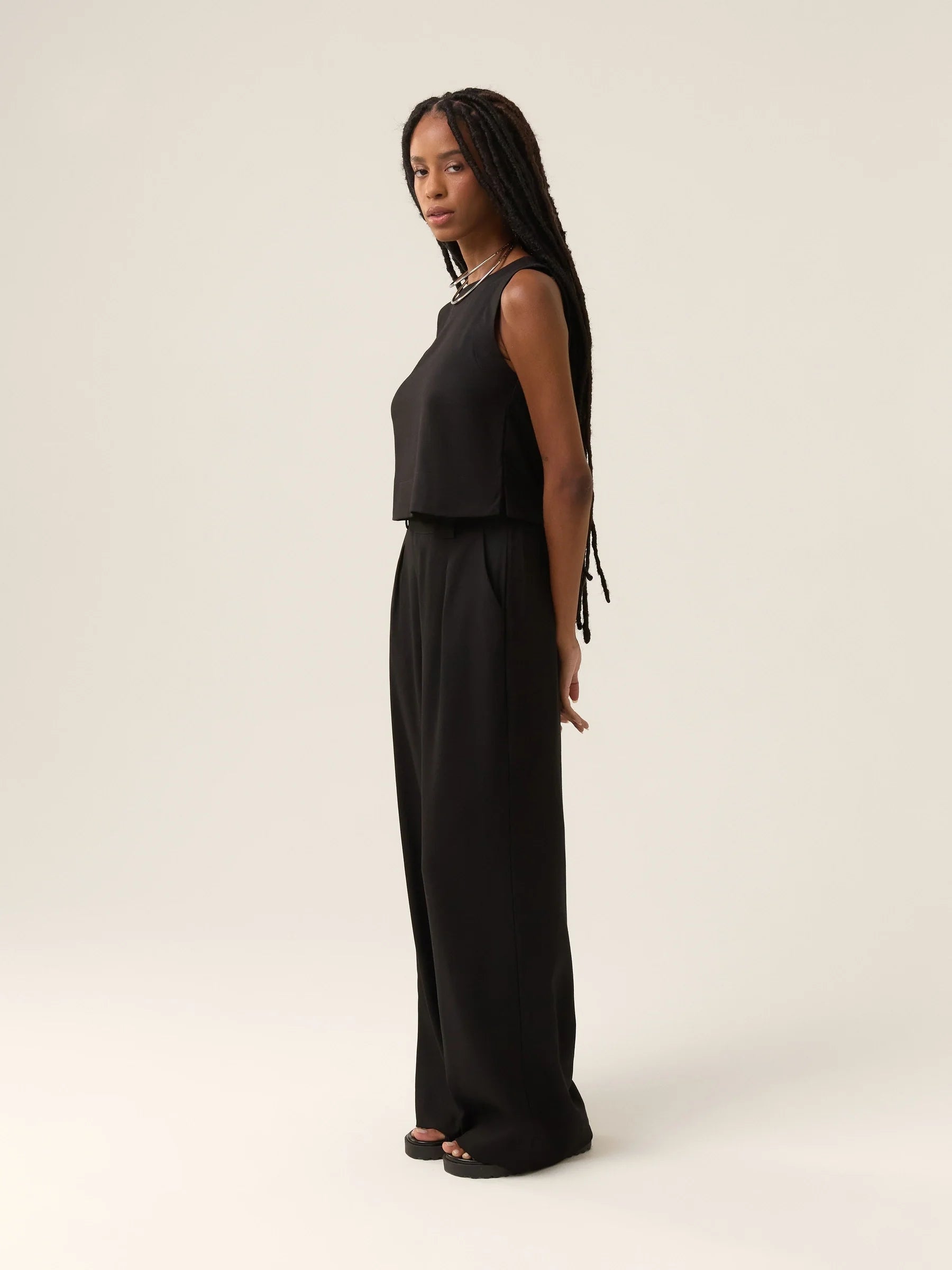 Calça Pantalona Graviola Preta