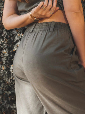 Calça Pantalona Graviola Verde Escuro