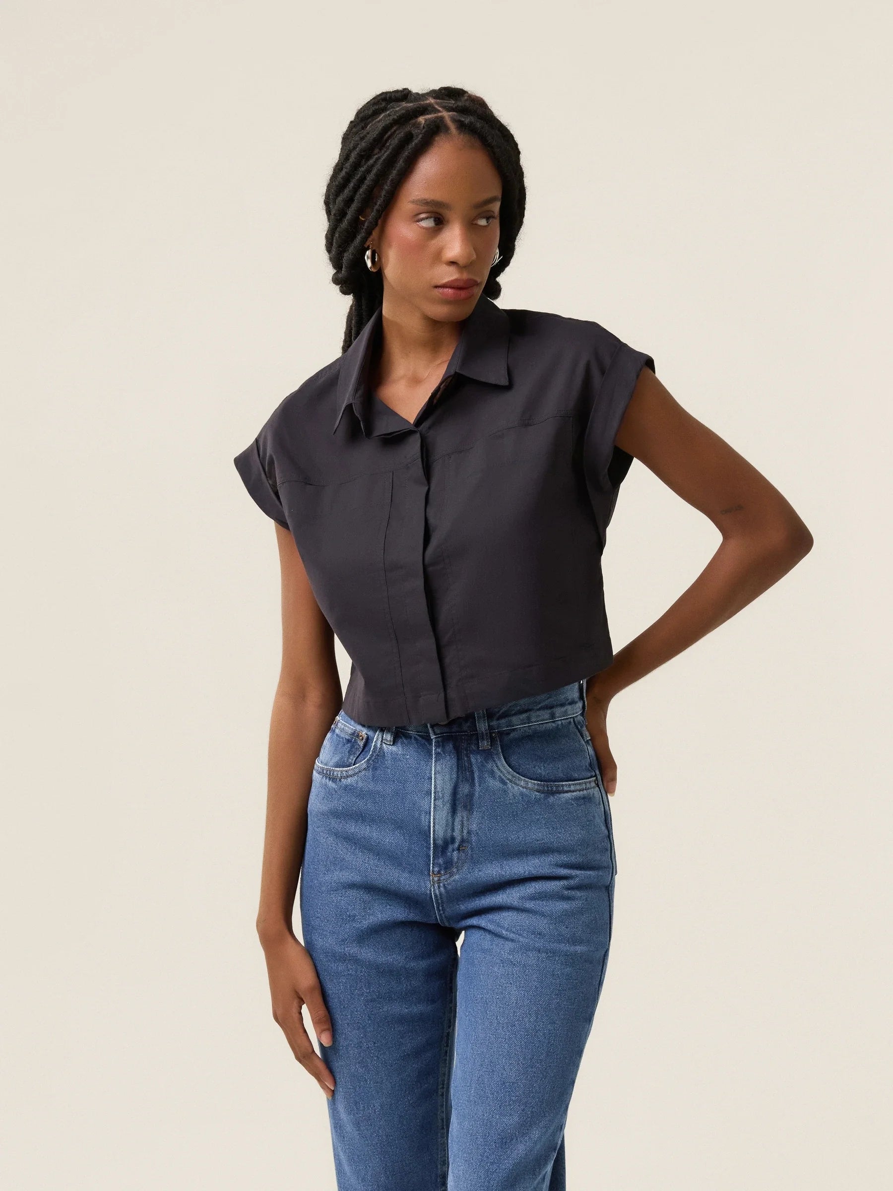 Calça Jeans Mom Jequitibá Azul Médio