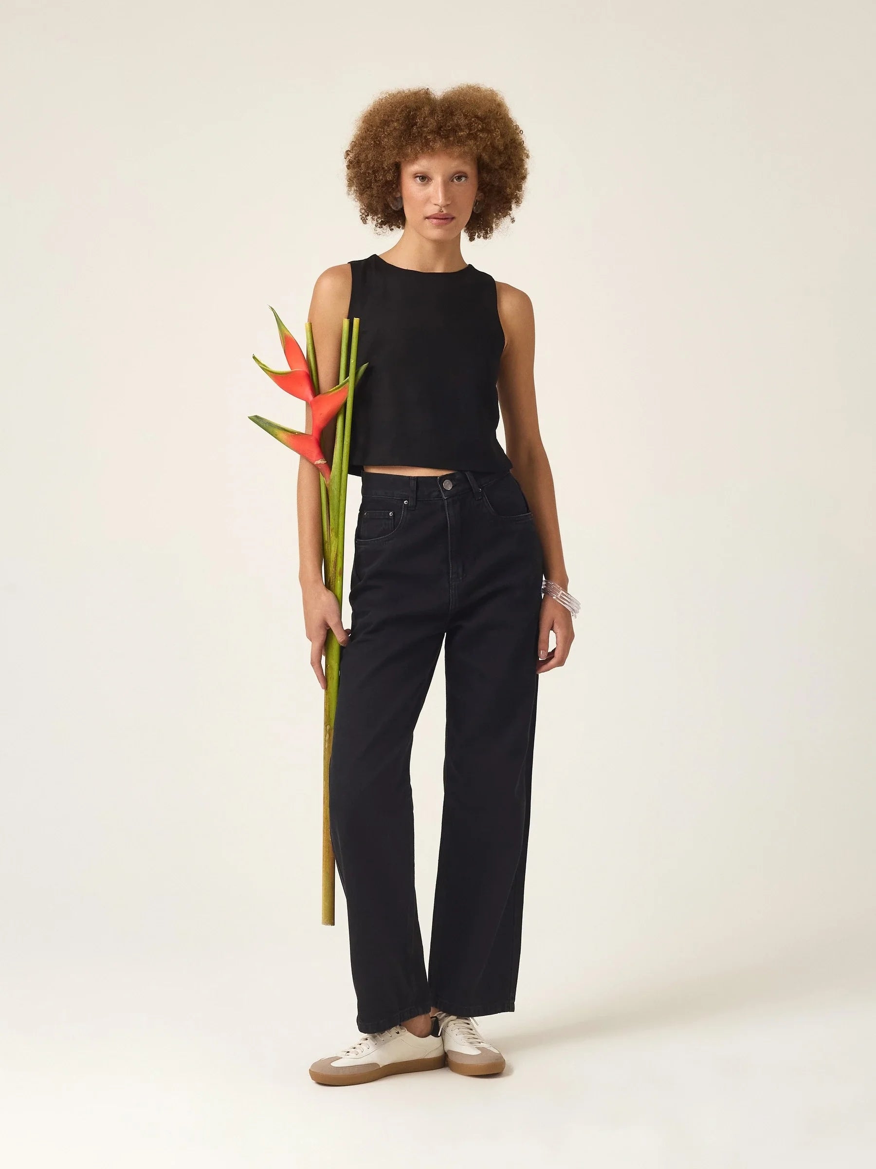 Calça Jeans Reta Araçá Preta