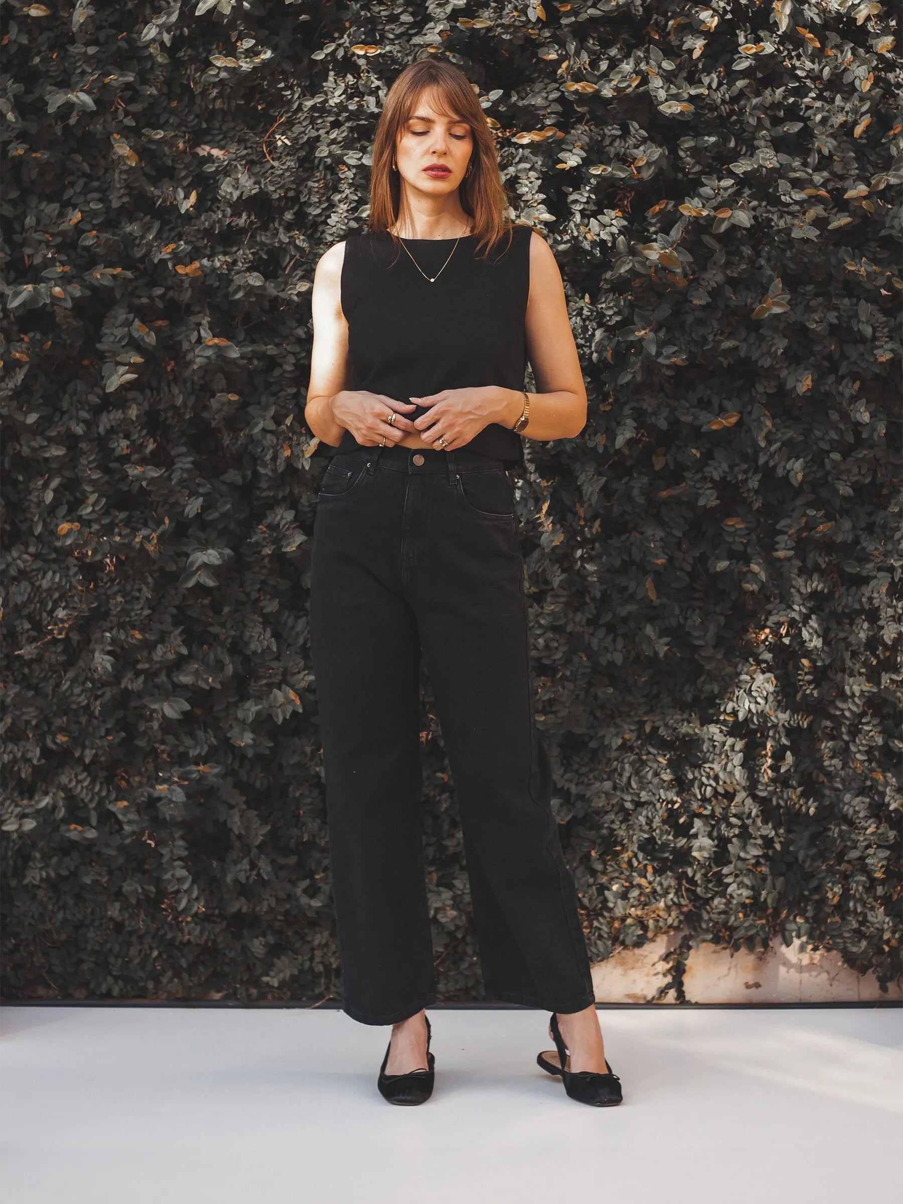 Calça Jeans Reta Araçá Preta