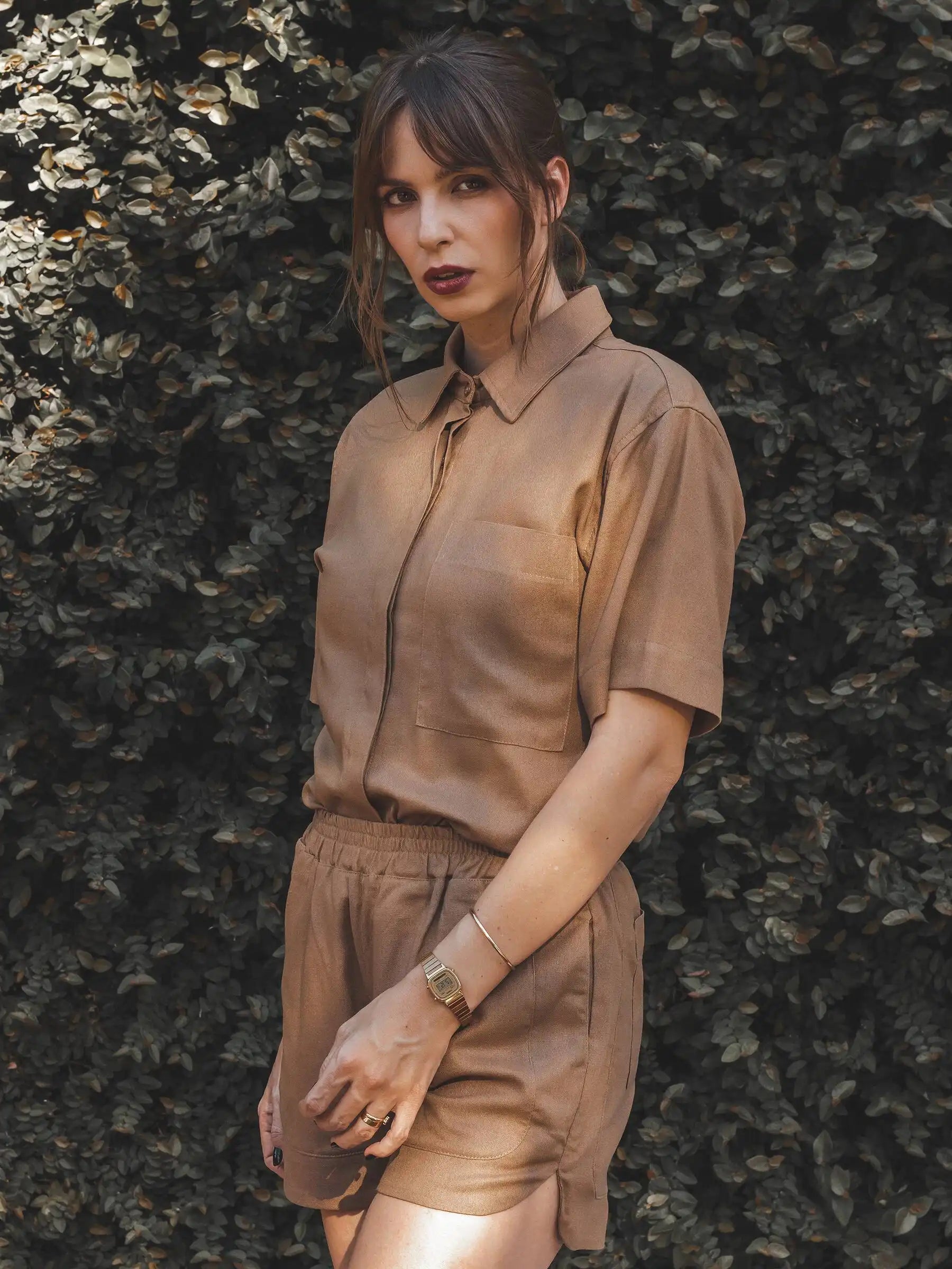 Camisa Jambo Marrom Claro