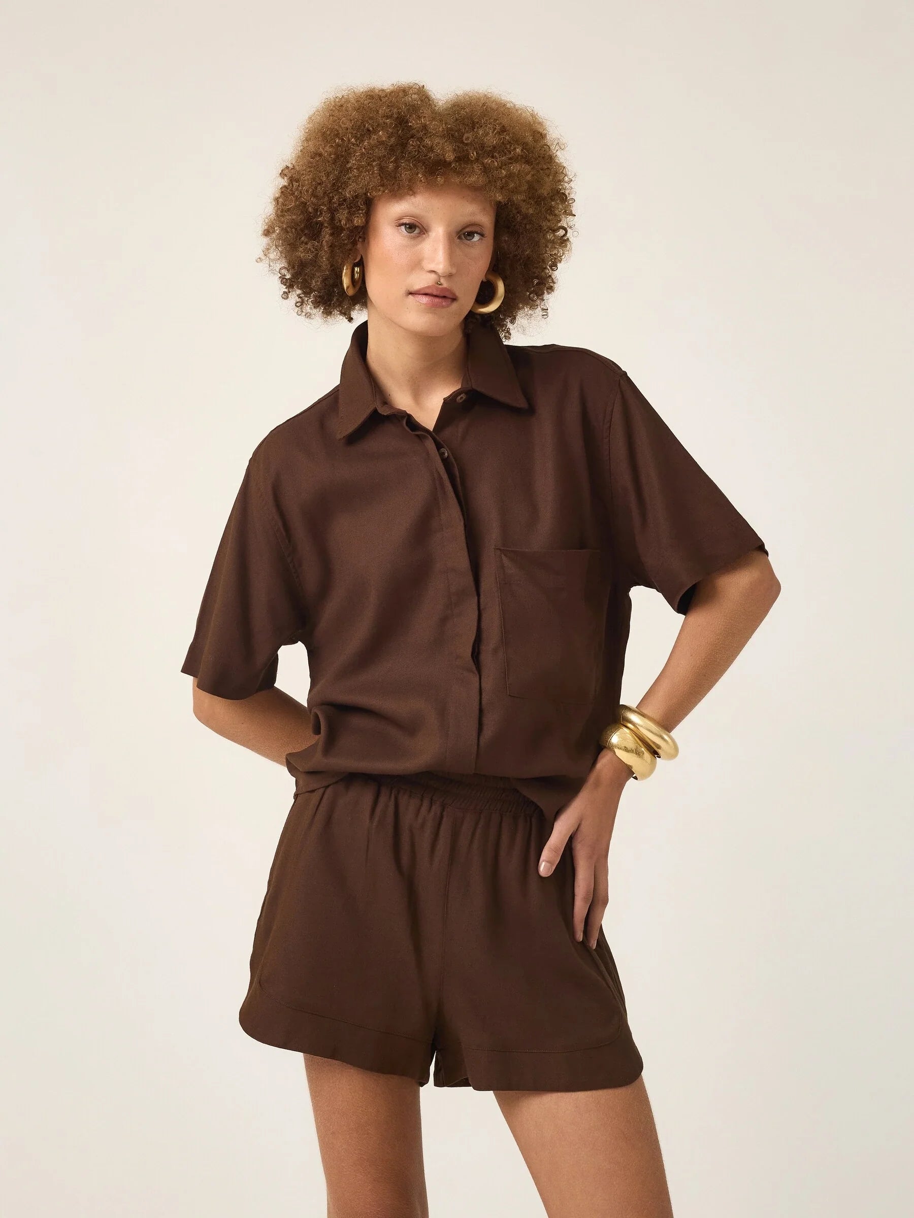 Camisa Jambo Marrom Escuro