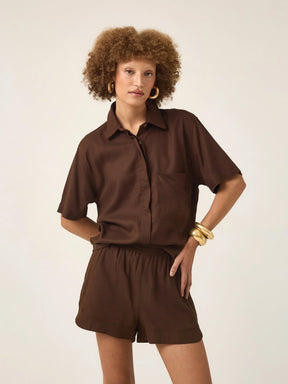 Camisa Jambo Marrom Escuro