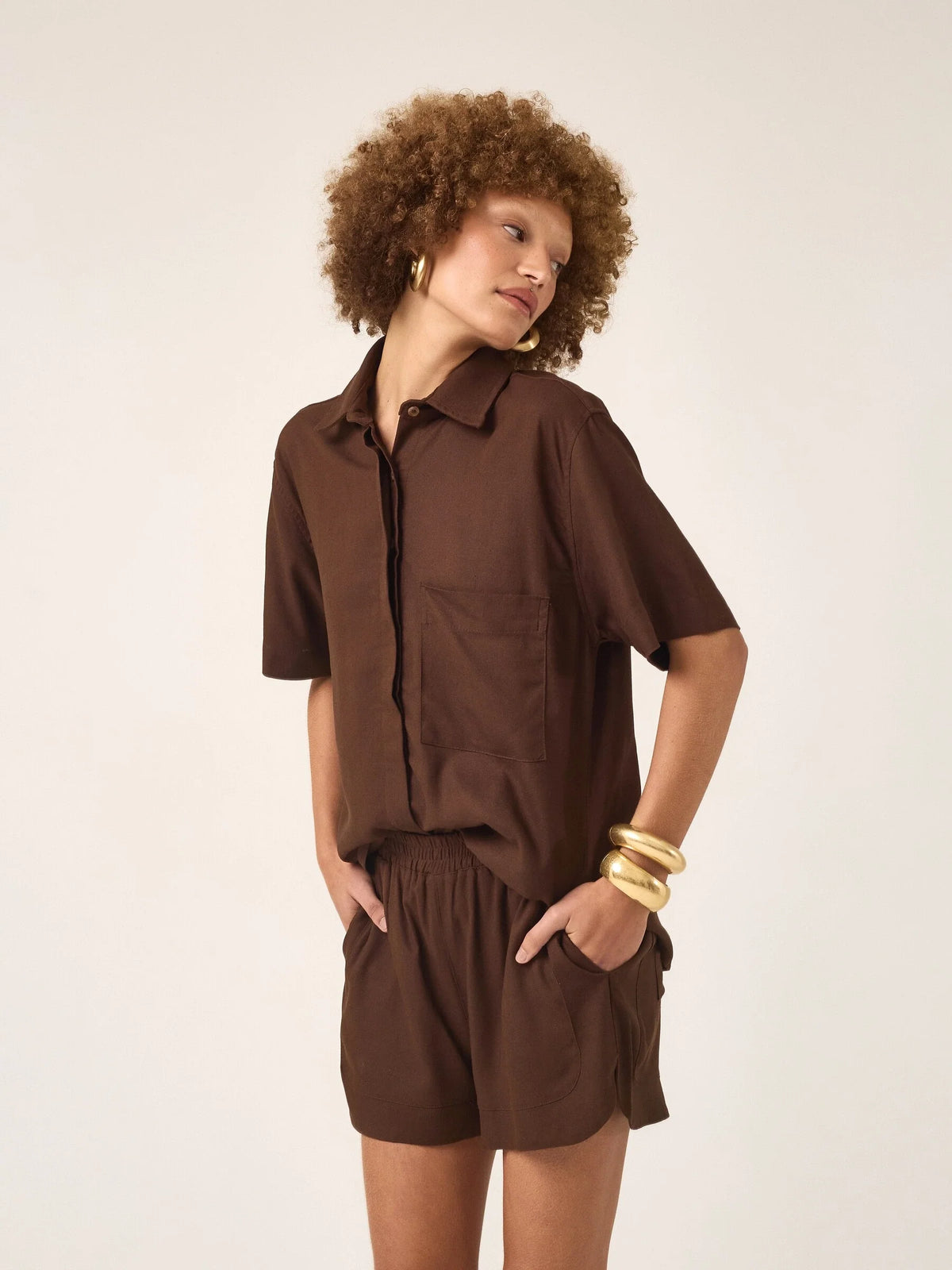 Camisa Jambo Marrom Escuro