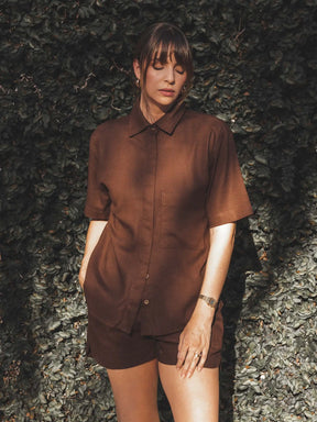 Camisa Jambo Marrom Escuro