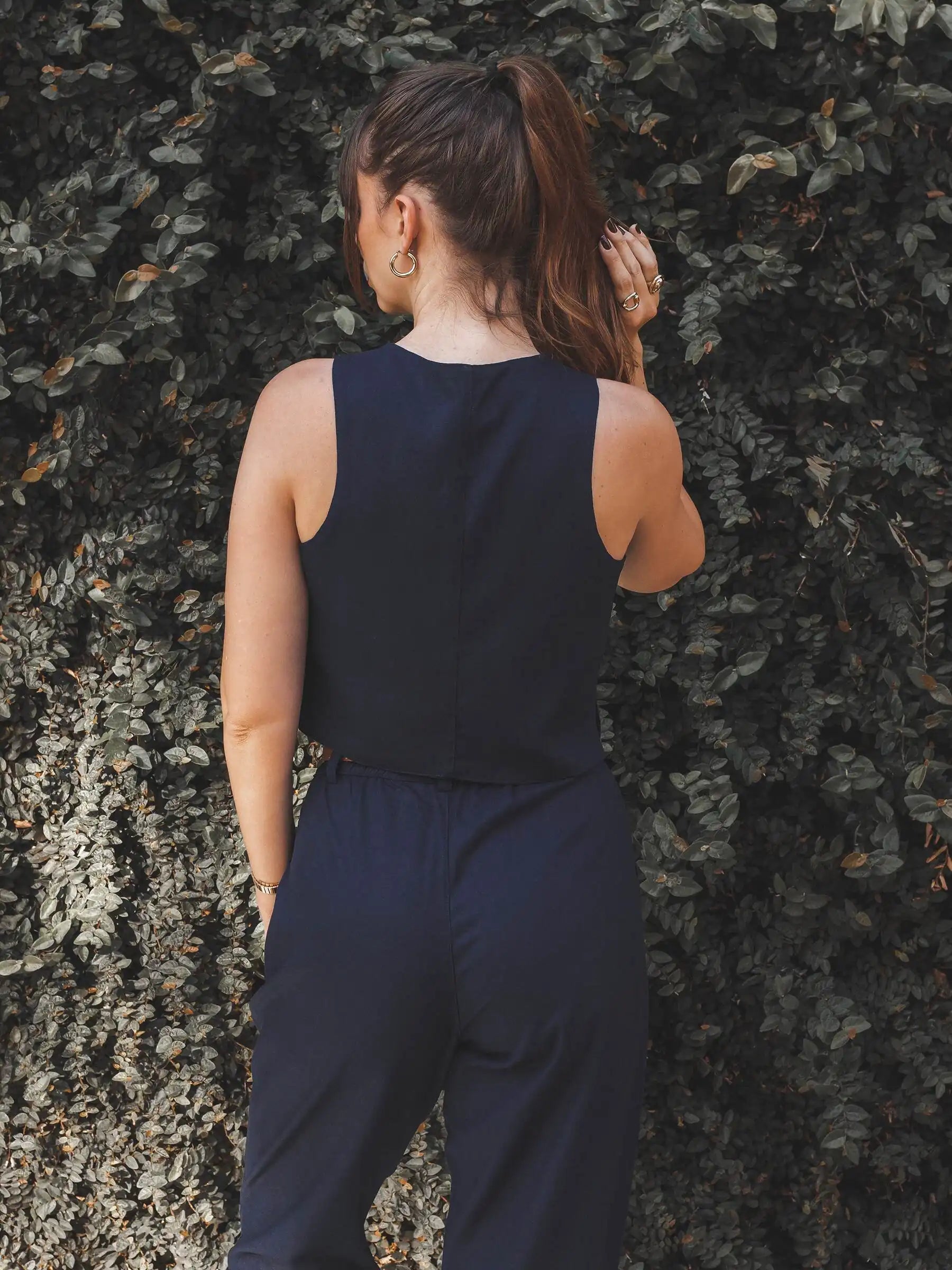 Colete Calêndula Azul Escuro