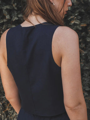 Colete Calêndula Azul Escuro