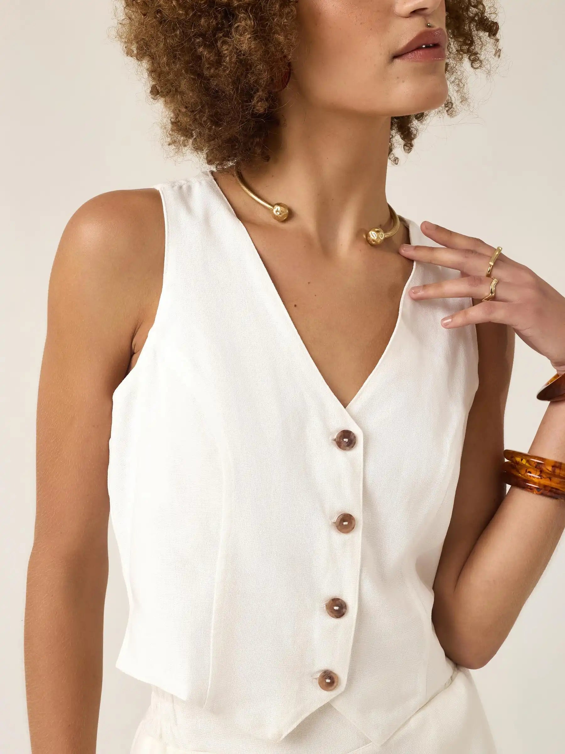 Colete Calêndula Off White