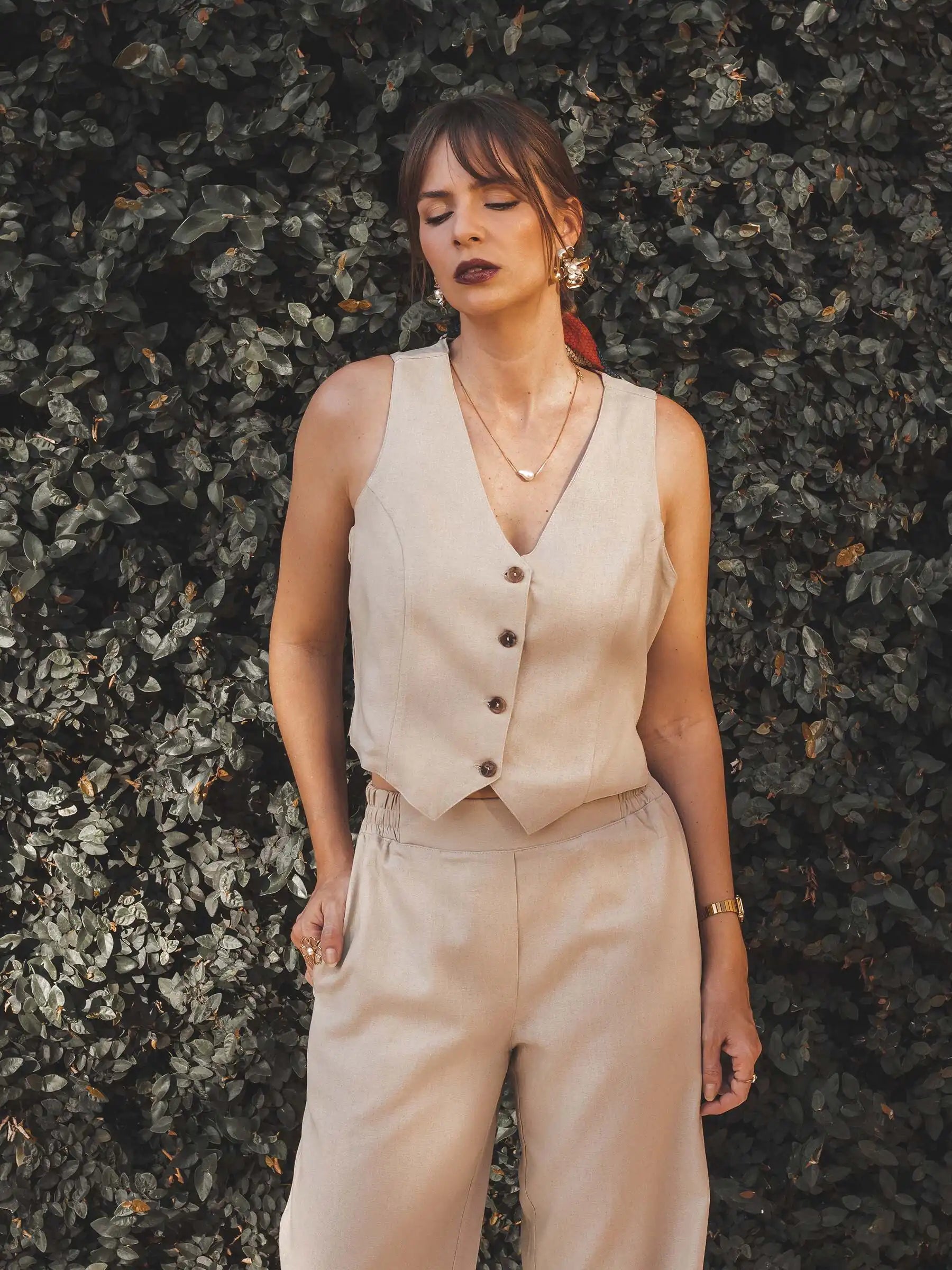 Colete Calêndula Bege Claro