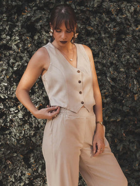 Colete Calêndula Bege Claro