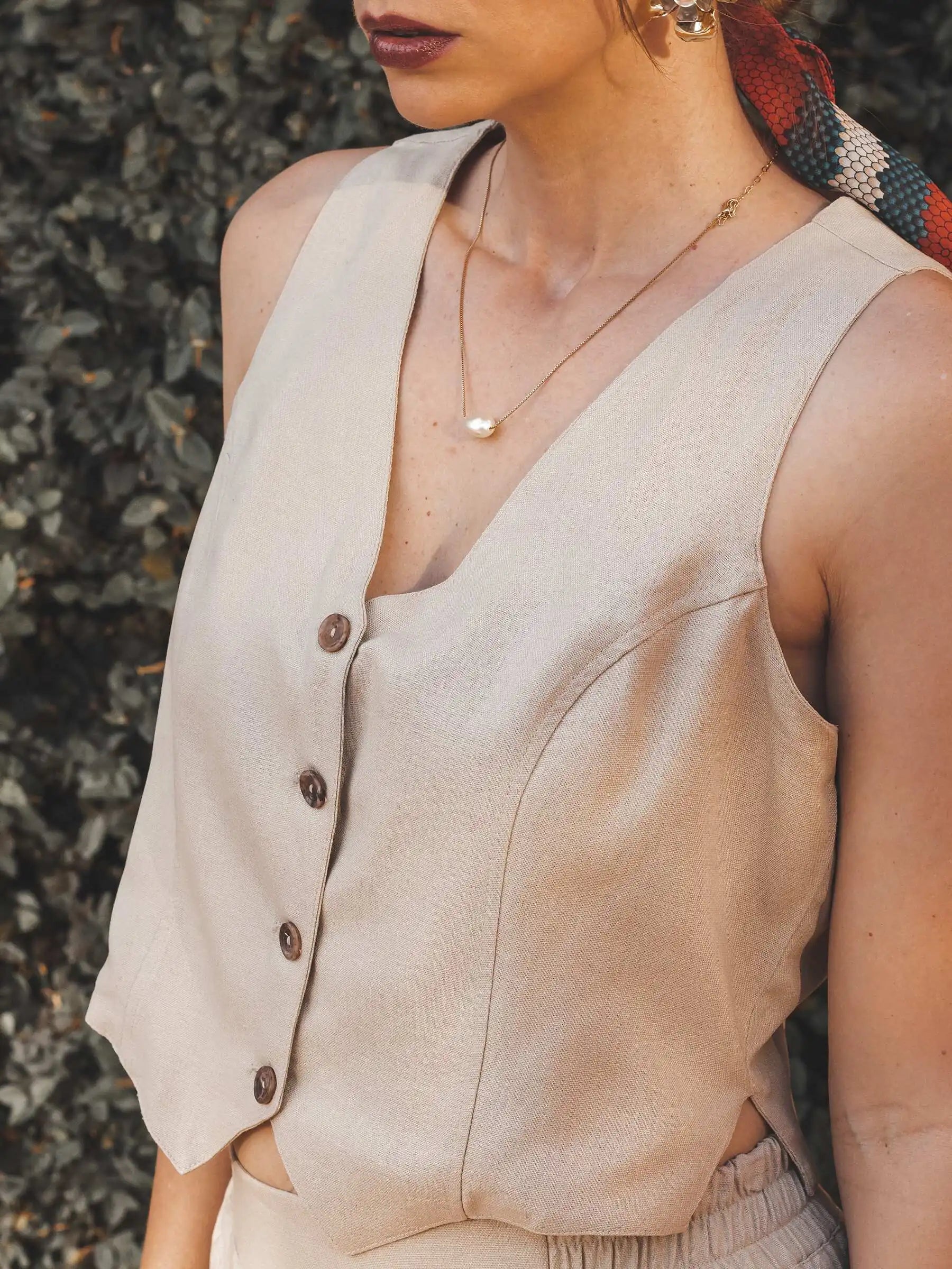 Colete Calêndula Bege Claro