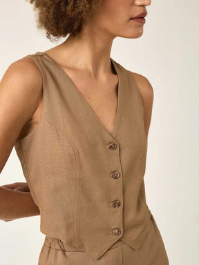 Colete Calêndula Marrom Claro