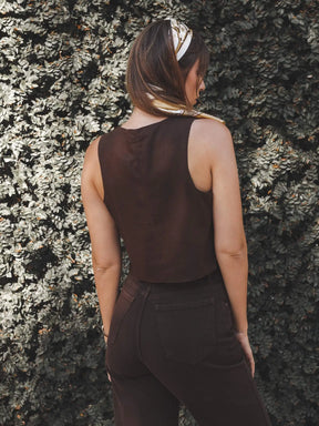 Colete Calêndula Marrom Escuro