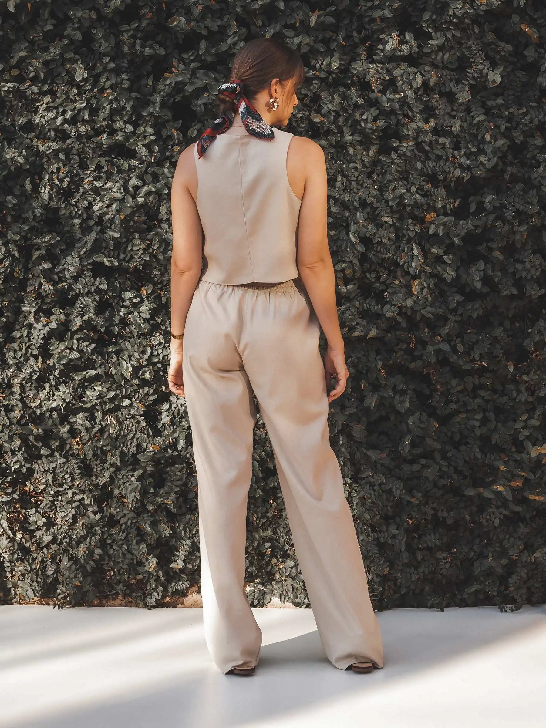 Calça Reta Petúnia Bege Claro