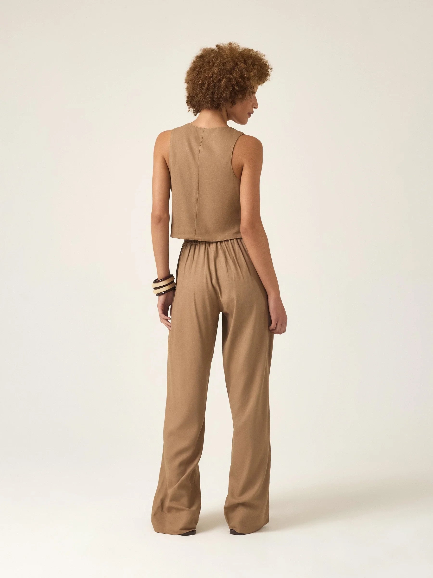 Calça Reta Petúnia Marrom Claro