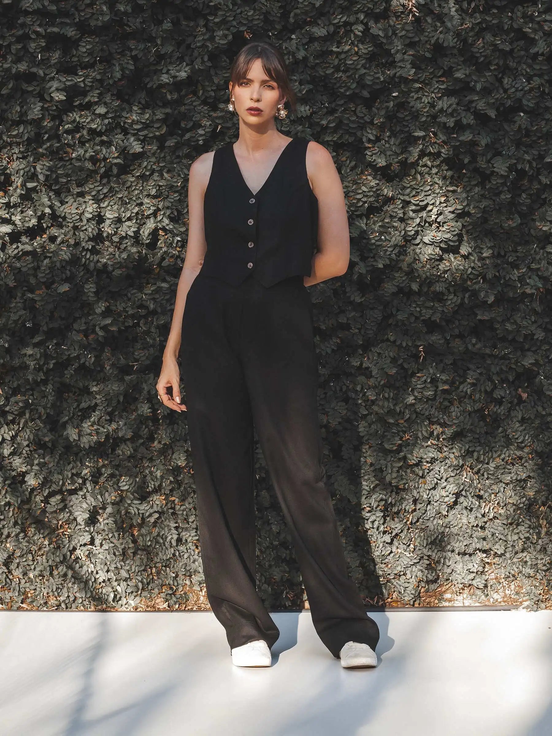 Calça Reta Petúnia Preta