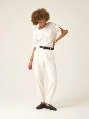 Calça Slouchy Íris Off White + Forro