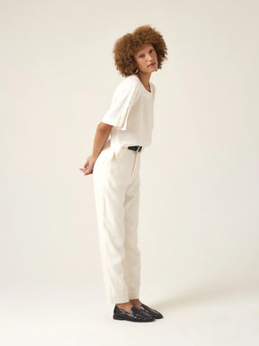 Calça Slouchy Íris Off White + Forro