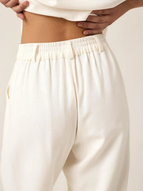 Calça Slouchy Íris Off White + Forro