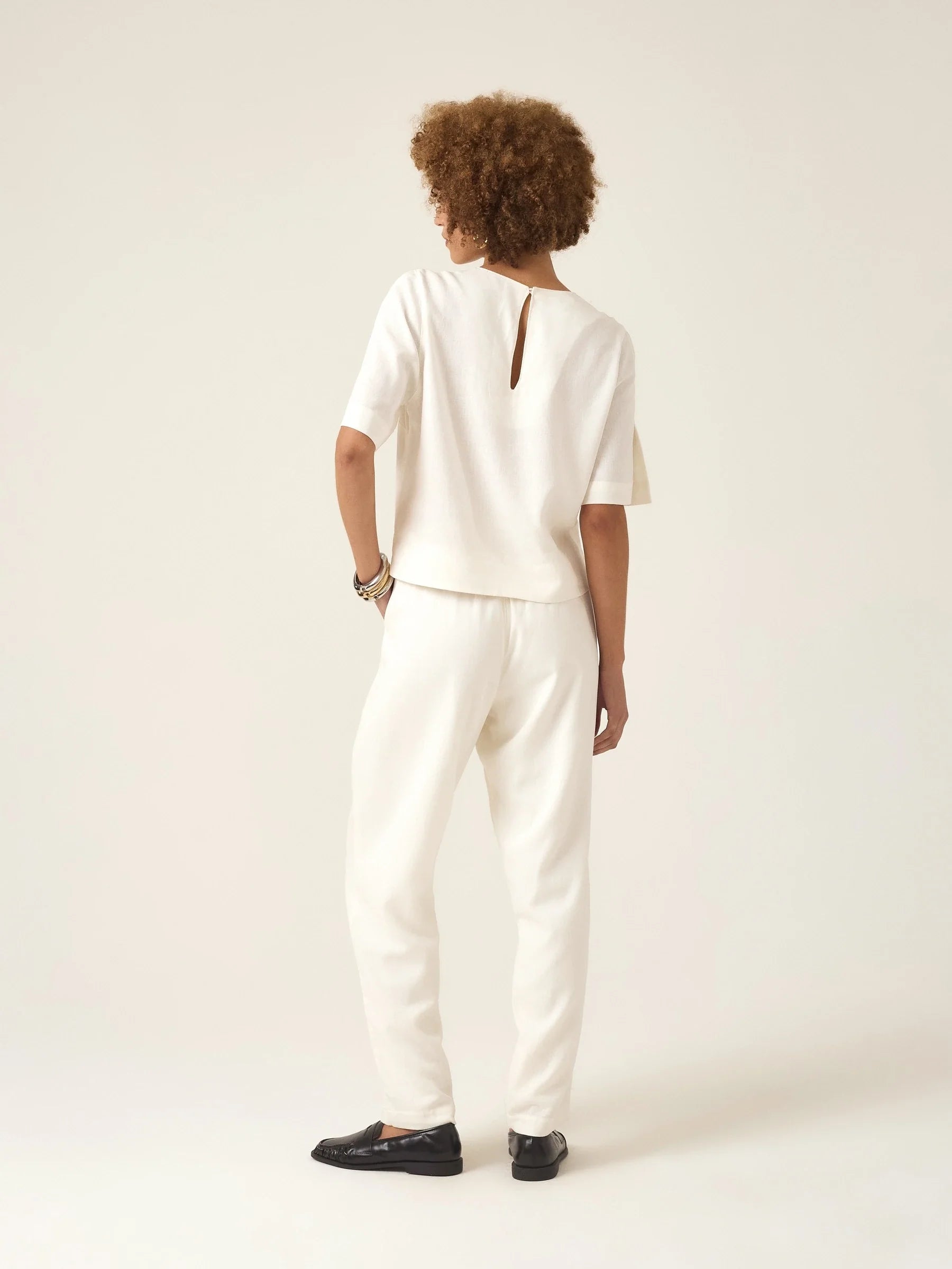 Calça Slouchy Íris Off White + Forro