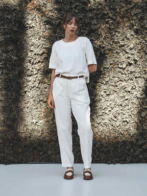 Calça Slouchy Íris Off White + Forro