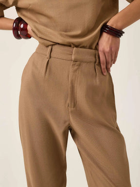 Calça Slouchy Íris Marrom Claro