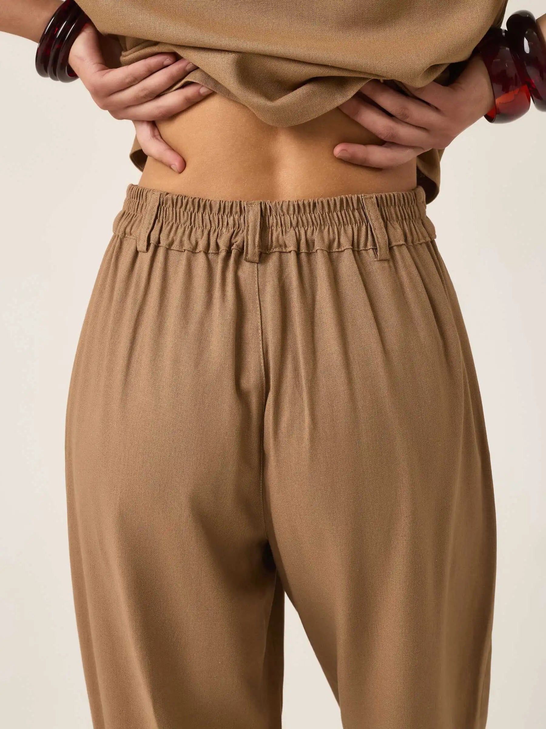 Calça Slouchy Íris Marrom Claro