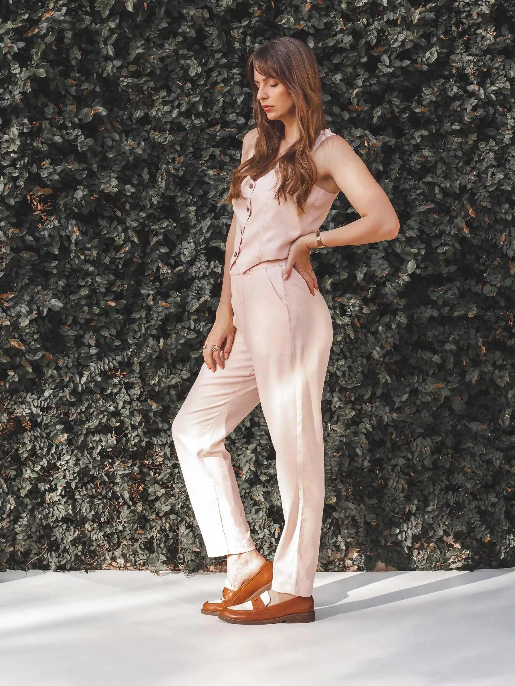 Calça Slouchy Íris Rosa Claro