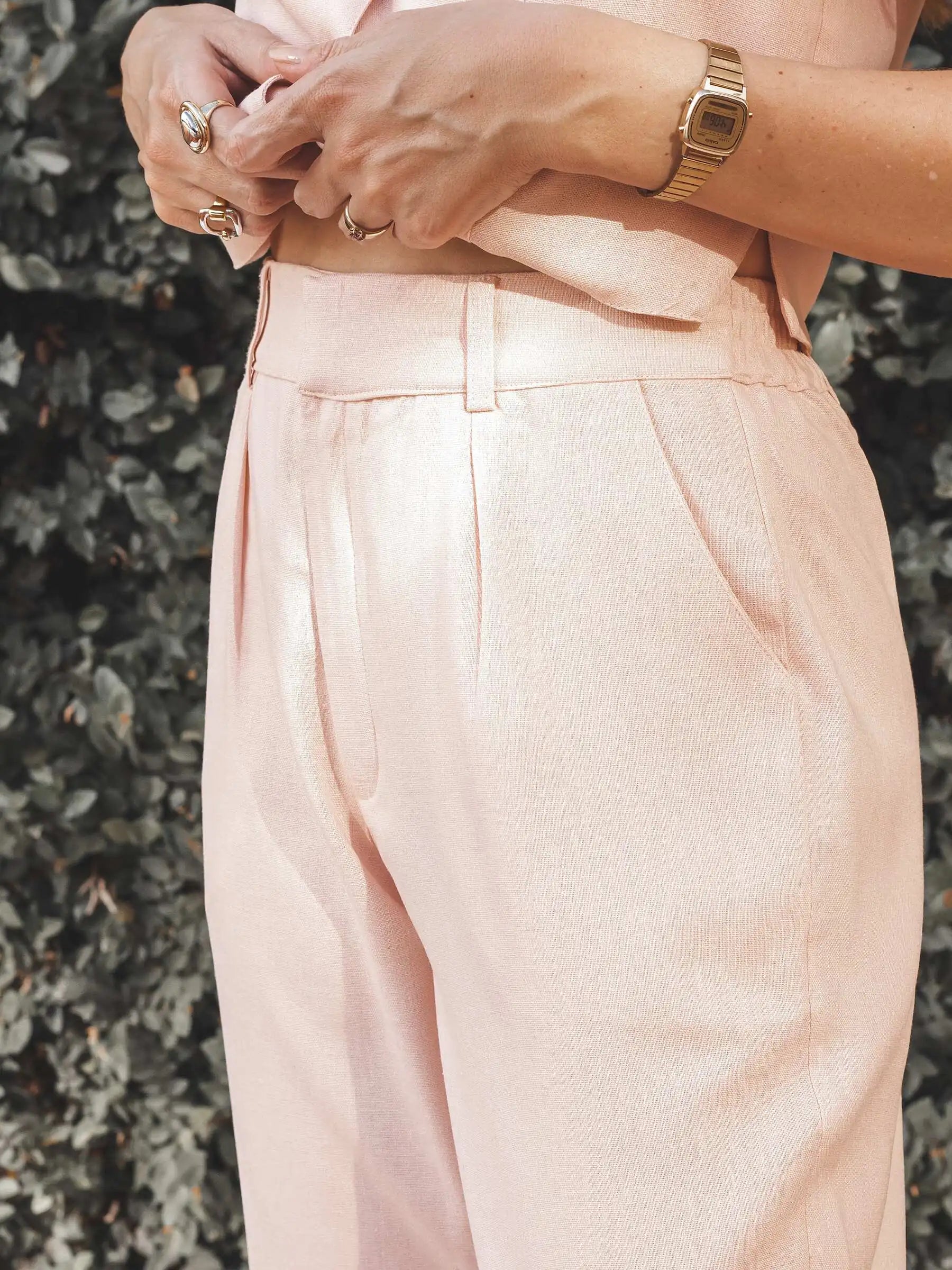 Calça Slouchy Íris Rosa Claro
