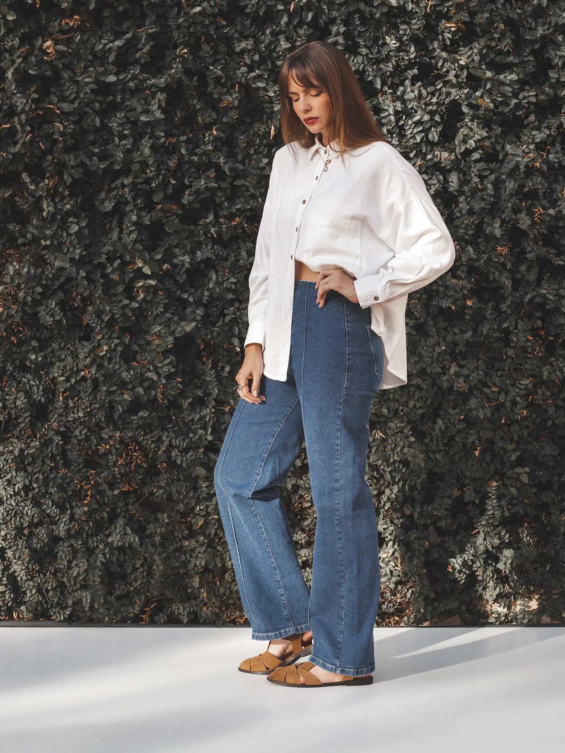 Calça Jeans Reta Mandacaru Azul Médio